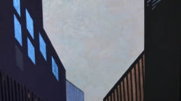 MaryAnn_ Varley_Sunshine_Shadows_and Water Tower, NYC _24W X 36H_ 2023 Mixed Media acrylic photo print